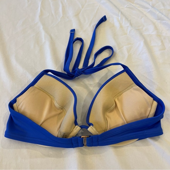 Victoria’s Secret Halter Bikini Swimsuit Top Push Up Removable Padding Size 34B - Picture 5 of 14